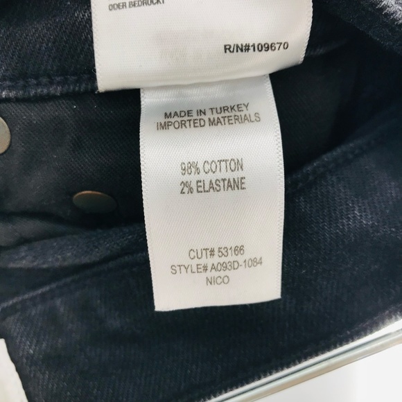 Agolde Nico High Rise Skinny Jeans Distressed Black Size 25 - Picture 6 of 11